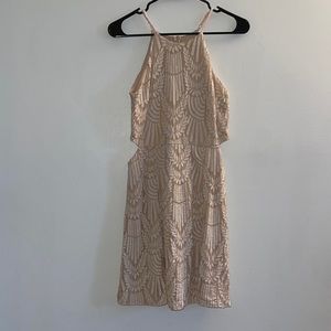 Lulus Floral Cut Out Dress